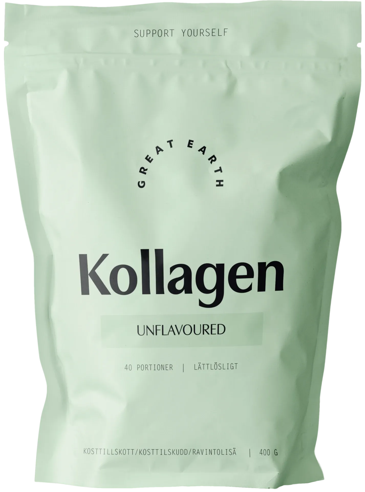 Great Earth Kollagen Unflavoured, påse med 400 g kollagenpulver